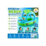 Miro Toys Gölgelikli Bebek Yüzme Simidi Araba Tasarımlı Direksiyonlu Havuz ve Deniz Simidi