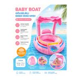 Miro Toys Gölgelikli Tenteli Çocuk Deniz Simiti Baby Float Bebek Deniz Simiti 0-3 Yaş Bebek Botu
