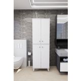 Mirobi Furex 6 Raflı 2 Kapaklı Çok Amaçlı Banyo Dolabı Beyaz