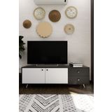 Mirobi Leder Modern Dekoratif TV Ünitesi Televizyon Sehpası Antrasit 160 cm