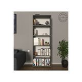 Mirobi Modern 5 Raflı Kitaplık Dekoratif Kitaplık Antrasit