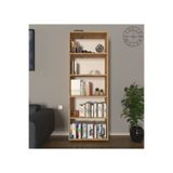 Mirobi Modern 5 Raflı Kitaplık Dekoratif Kitaplık Çam