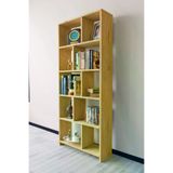 Mirobi Mrb-Ktp-10Bl-Crdba Cordoba 5 Raflı 10 Bölmeli Kitaplık Dekoratif Modern Kitaplık, Çam