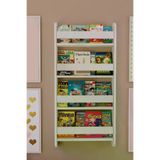 Mirobi Mrb-Lno-Mntss-Ktp4 Lino 4 Raflı Montessori Kitaplık Eğitici Çocuk Kitaplığı Çocuk Odası Kitaplığı Beyaz