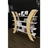 Mirobi Renyu X Dekoratif Geniş Kitaplık Rivoli Beyaz Modern Tasarım