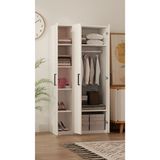 Mirobi Ripon 3 Kapaklı Beyaz Suntalam Gardırop Elbise Dolabı Ayna Yok Modern Tasarım