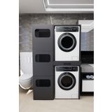 Mirobi WashBox Banyo Kirli Sepetli Çamaşır Makinası Dolabı ve Kurutma Makinası Dolabı Antrasit