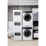 Mirobi WashBox Banyo Kirli Sepetli Çamaşır Makinası Dolabı ve Kurutma Makinası Dolabı Beyaz