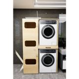 Mirobi WashBox Banyo Kirli Sepetli Çamaşır Makinası Dolabı ve Kurutma Makinası Dolabı Rivoli