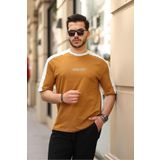 Miron Hardal Ekru Strong Finish Baskılı Oversize Kısa Kolu Tişört- 2411