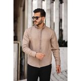 Miron Kamel Nakışlı Aerobin Kumaş Uzun Kollu Regular Fit Gömlek- 2424 - XL