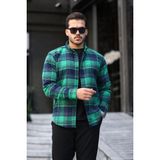 Miron Yeşil Ekose Regular Fit Oduncu Gömleği- 2450 - XL