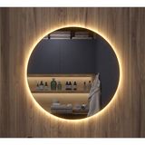 Mirrorland 80 cm Çapında Gün Işığı LED Işıklı Dekoratif Ayna - Altın