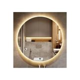 MIRRORLAND 80 cm Çapında Gün Işığı Led Işıklı Dokunmatik Ayna / Dekoratif Ayna / Banyo Aynası / Yuvarlak Ayna/I