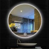 Mirrorland MODERNO 60 cm Çapında Beyaz LED Işıklı Dokunmatik Ayna / Dekoratif Ayna / Banyo Aynası / Yuvarlak Ayna/ışıklı Ayna/ - 60 x 60