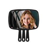 MIRRORNOVA El Aynası, Ekstra Büyük Berber Kuaför El Aynası, Kulplu, Salon için, 3'lü Paket