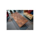MİRRORSS 3D Geometrik ceviz renk Orta sehpa 120 X 56 cm Marküteri, ofis çay kahve sehpası