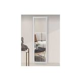 Mirrorss Beyaz Ahşap Çerçeveli Dikdörtgen Duvar Aynası - 121x37 cm