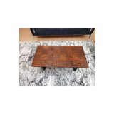 MİRRORSS Ceviz renk Orta sehpa ahşap 120 X 60 cm çay kahve ofis salon sehpası metal ayak