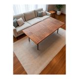 MİRRORSS Orta sehpa ahşap ceviz renk konik ayak 120 X 60 cm yükseklik 42 cm Office salon balkon sehpası
