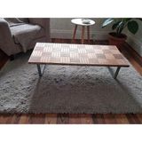 Mirrorss Orta Sehpa Ceviz Renk Çay Kahve Ofis Salon Sehpası Retro Tasarım 150 x 60 cm