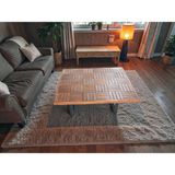Mirrorss Orta Sehpa Ceviz Renk Retro Tasarım Çay Kahve Sehpası Salon Ofis Sehpa 90 x 75 cm