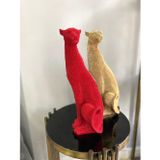 Mirsa Global Dekoratif Çita Leopar Biblo Puma Büst Heykel