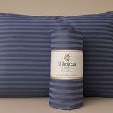 Miruza Ev Tekstil Miruza %100 pamuk saten Lastikli Çarşaf Seti - Mavi Çizgili - 100*200 120*200 160*200 180*200
