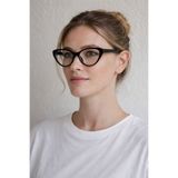 mirvia Kadın Siyah Cat Eye Kemik Çerçeve Gözlük | Şeffaf Camlı Retro Şık Tasarım Günlük Kullanım