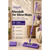 MirzaQ Mandallı Mop 1 Yedek Mikrofiber Yüzey Temizlik Seti Paspas Yer Duvar Cam Kıskaçlı Klipsli