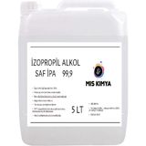 Mis Dekor %99.9 Saf İpa İzopropil Alkol 5 Litre Beyaz Renk Temizlik Kimyasalı Güçlü Temizlik - 5 LT