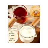 MİS KİTCHEN 2 Li Ahşap Saplı Küçük Cam Sosluk, Reçellik Sunumluk