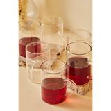 Mis Kitchen 6 Adet Termisil Ince Cam Çay Kahve Kupası Bardak - Ateşe Dayanıklı Çay Bardağı 200ML - Şeffaf - 200 ml