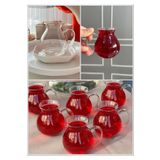 MİS KİTCHEN 6 Adet Tombul Çay Bardağı - Kulplu Borosilikat Çay Bardağı