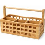 Mis Kitchen Bambu Mutfak Organizer Sepeti Çok Bölmeli – Çatal Kaşık Baharat Tezgah Düzenleyici - Kahverengi