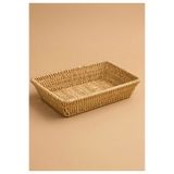 MİS KİTCHEN Dikdörtgen Hasır Rattan Ekmek Sepeti – Dekoratif Sunum Sepeti - Masa Sepeti 28x21 cm