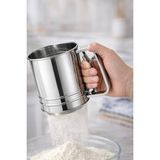 Mis Kitchen Paslanmaz Çelik Un Eleği Yaylı Un Eleme Eleği Mutfak Hamur Eleği Pudra Şeker Eleği - Gümüş