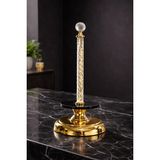 Mis Kitchen Premium Metal Kağıt Havlu Tutucu Kristal Detaylı Tezgah Üstü Stand Pecetelik, Havluluk - Gold