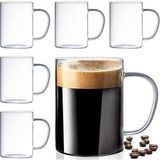Mis Kitchen Termisil Cam Çay Kahve Bardak Seti - Espresso Bardağı -Çay Bardağı - 6 ADET