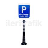 Misafir Araç Park Yeri Çift Taraf Baskı Delinatör Seti Siyah