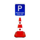 Misafir Araç Park Yeri Logo Ultra Kedi Gözlü Trafik Koni Seti