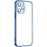Miscase Apple iPhone 13 Pro Max Kamera Lens Korumalı Plating Telefon Kılıfı - Lacivert