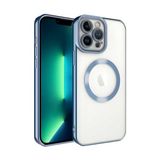 Miscase iPhone 11 Pro Max Parlak Magsafe Lazer Kapak-Kılıf - Açık Mavi