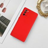 Miscase Samsung A71 Lansman Likid Silikon Kamera Korumalı Kılıf KIRMIZI - Kırmızı