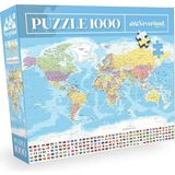 Misda Store 1000 Parça Puzzle - World Map-I (Dünya Haritası-I)