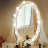 Misda Store 10'lu Set Makyaj Aynası Işığı Banyo Yatak Odası Işığı Hoolywood Tarzı LED Makyaj Lambası 3 Farklı Renk Modu Makyaj Odası Işığı Mirror1