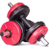 Misda Store 11 kg Dambıl Seti Blackred 6 In 1 Fitness Set