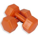 Misda Store 2 kg Altıgen Turuncu Dambıl Seti 2 kg x 2 Adet Toplam 4 kg Ağırlık Seti