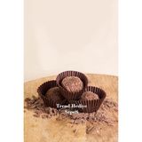 Misda Store 200 Adet Mini Boy Kahverengi Truff Çikolata Kağıdı, Lokum Kağıdı, Muffin Kek Kalıbı 30X20 mm Doğum Günü Parti Dekorasyonu Için
