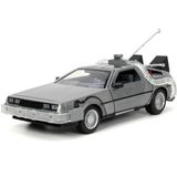 Misda Store 253255038, Zaman Makinesi (Geleceğe Dönüş 1) 1:24, Die-Cast (Metal), Açılabilen Kapılar, Serbest Tekerlek, LED Işıklı